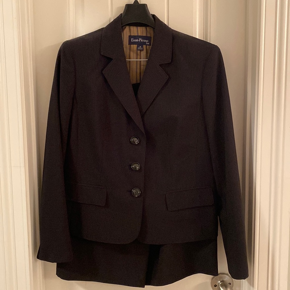 2 piece blazer and skirt suit